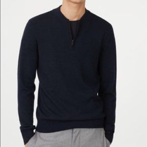 NWT CLUB MONACO MERINO QUARTER ZIP SWEATER !!